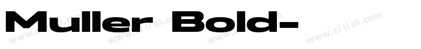 Muller Bold字体转换